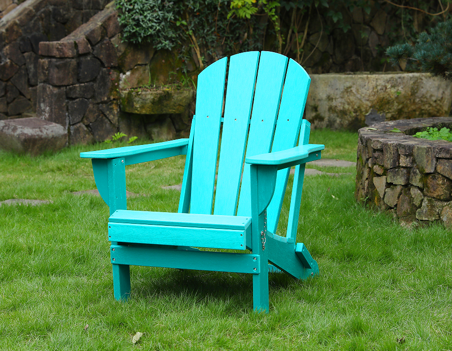 كرسي Adirondack ذو اللون الفيروزي النابض بالحياة HDPE Frog