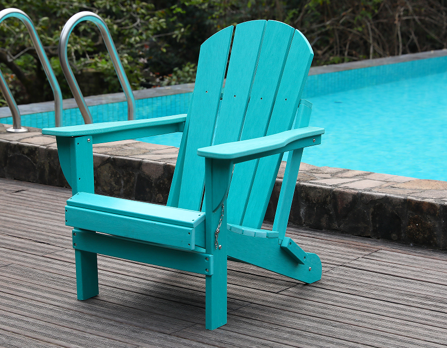 كرسي Adirondack ذو اللون الفيروزي النابض بالحياة HDPE Frog